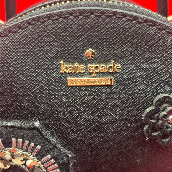 Kate Spade New York Finer Things Merry Mini Backpack in black, good condition - Picture 2 of 12